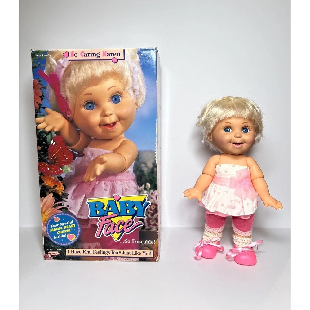 Vintage 1990 Galoob Baby Face So Caring Karen #15 Original Outfit w Box HTF RARE
